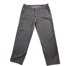 Vintage Guess Jeans Workwear D67-62W Mens 40x34 Gray Herringbone Denim USA 90s