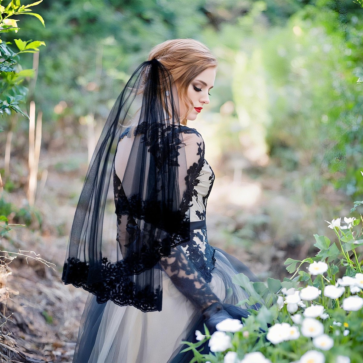 Women Mesh Veil Black Bridal Birdcage Short Wedding Face Veil with Clip Women Mesh Veils Black Bridal Birdcage Short Face Veil with  main image 2