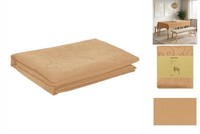 Tischdecke Rechteckig Beige 140X260 Cm Jacquard-Optik