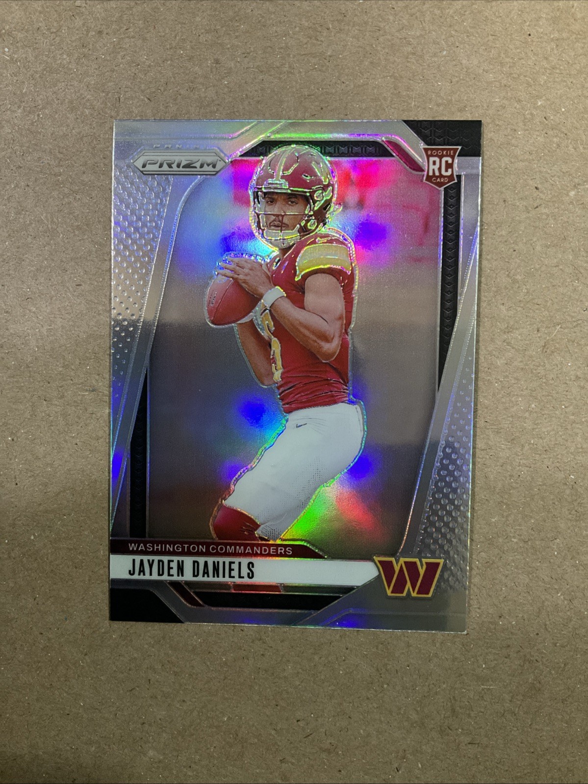 2024 Panini Prizm Jayden Daniels #347 Silver Holo Prizm Rookie Card (RC) ROY