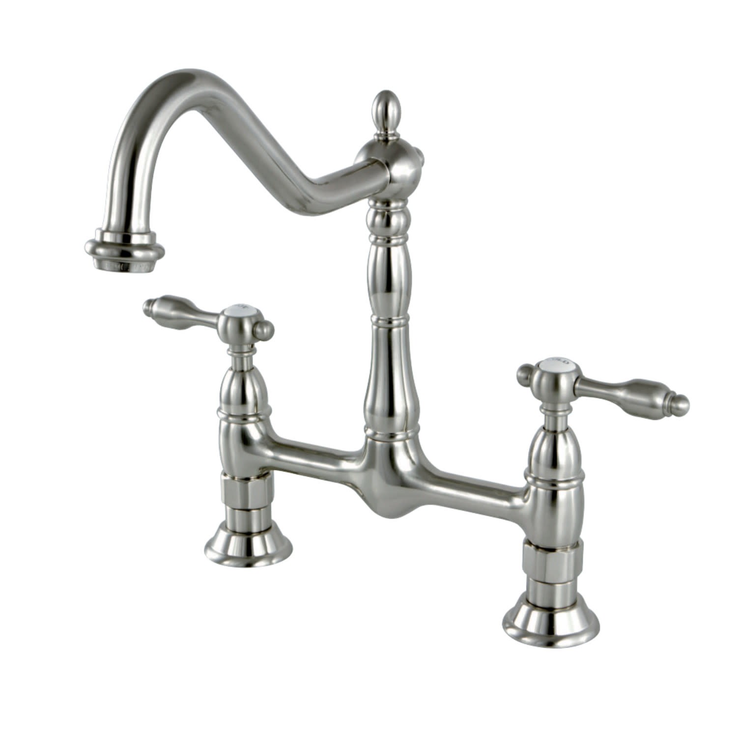 Kingston Brass KS117.TAL Tudor 1.8 GPM Widespread Bridge Kitchen - Nickel