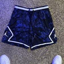 Nike Air Jordan Diamond Dri-FIT Sport Mesh Shorts Blue White Size XL