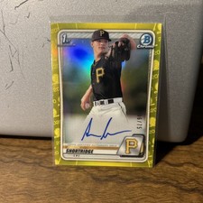 2020 Bowman - Chrome Prospects Autographs Aaron Shortridge #CPA-ASH Yellow /75