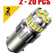 One Ba15s 2-20pcs 1156 Led Light Stop Brake Bulb Globe Reverse Lamp White Canbus