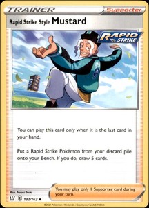 Rapid Strike Style Mustard 132/163 Battle Styles Uncommon Trainer Supporter