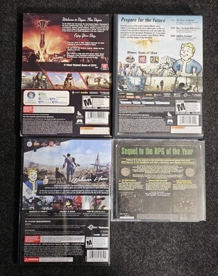Fallout New Vegas, 2 & 3 & 4 Computer Game Windows PC DVD-ROM w/ Slipcover