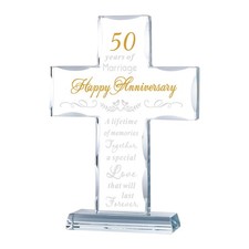50th Wedding Anniversary Religious Cross Gifts For Women Men 50 Year Anniversary