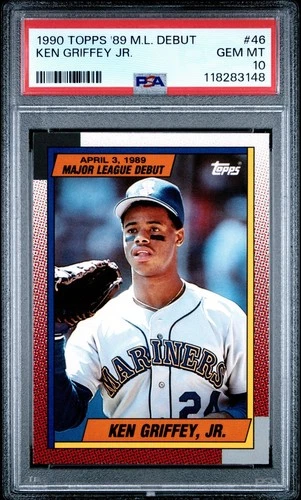 1990 Topps ‘89 M.L. Debut Ken Griffey Jr #46 PSA 10 GEM MT Mariners