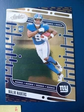 2024 Panini Absolute Malik Nabers #106 New York Giants Rookie RC