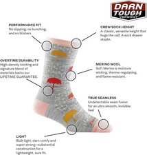 Darn Tough 6053 Gray Women's Umbrellas Crew Lightweight Lifestyle Sock