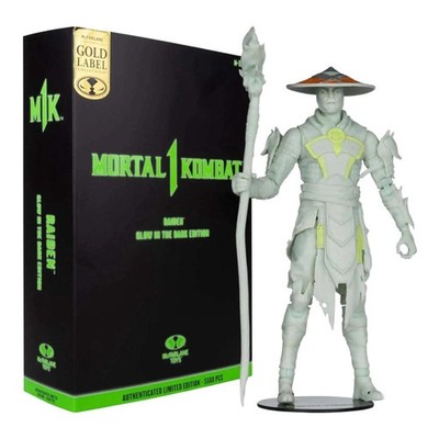 Mortal Kombat - Raiden Glow in the Dark Gold Label Figure - 7 Inch
