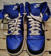 Size 6 GS - Nike Court Borough 2 Mid Black Game Royal