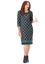Catherines Women's Plus Size Embellished Shift Dress