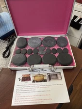 16/20pcs/set Natural Massage Stones Hot Spa Rock Basalt Stone With Heater Box