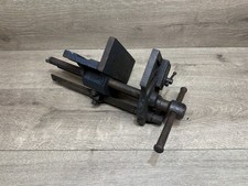 Vintage Draper Bench Vice Clamp Blue Black Cast Iron Heavy Duty for Woodworking