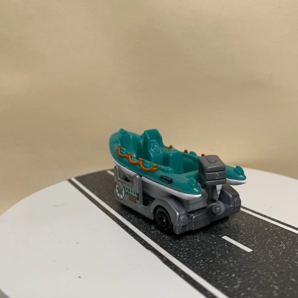 Matchbox #65 White Water Raft/Boat Trailer Gray & Teal Green 1:64 NM - Image 3 of 4