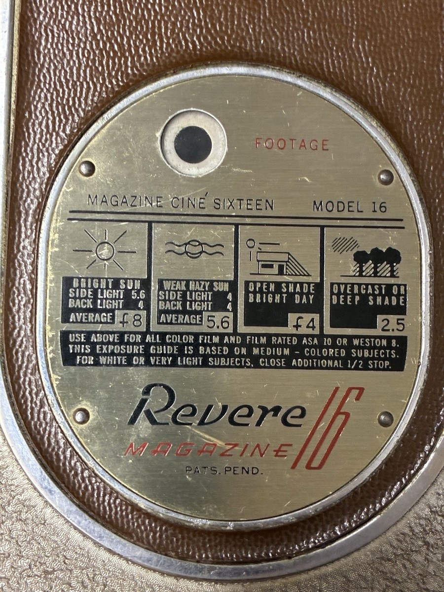 Revere Magazine 16 Cine Camera Omnipon 25mm f/1.9 EngraveCSU/SF