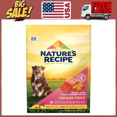 Nature's Recipe Grain Free Salmon Sweet Potato Pumpkin Dry Dog Food 24-Lb Bag
