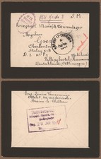 Belgium WWII 1941 - Mourning Cover to Stalab XI B Germany - Censor EPB942