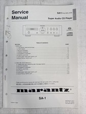 Vintage Marantz Service Manual Model Number SA-1