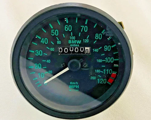 Fits Bmw R65 R80GS R100 GS PD R80 Dual Reading Speedometer 120 MPH 200 Kph Black