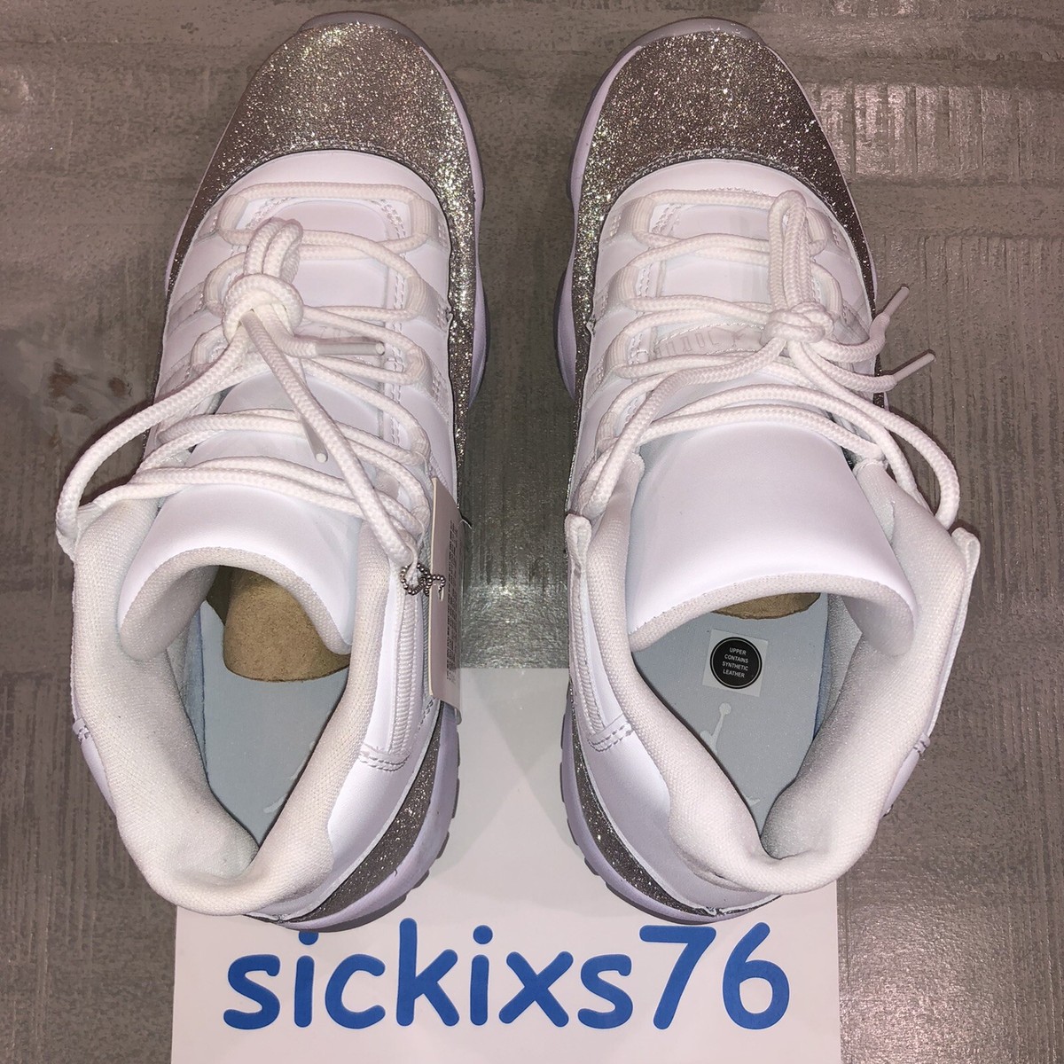 NIKE WMNS AIR JORDAN 11 RETRO 'White Metallic Silver' Sz 10