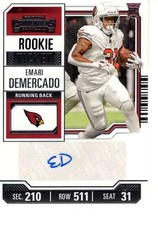 2023 Panini Contenders Emari Demercado Rookie Ticket Auto #301 Cardinals