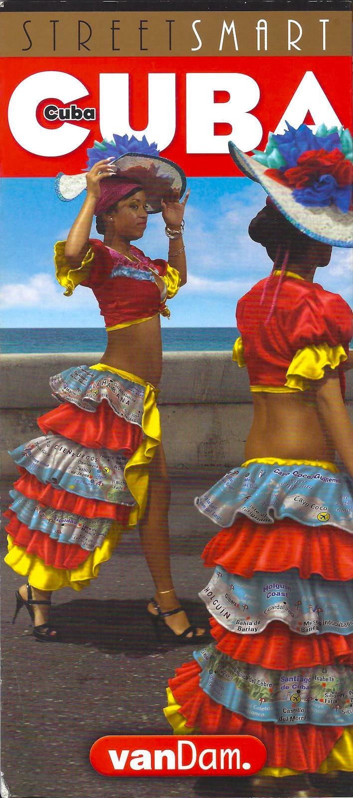 Mapa de Cuba, con mapa insertado de La Habana, laminado y plegado por StreetSmart