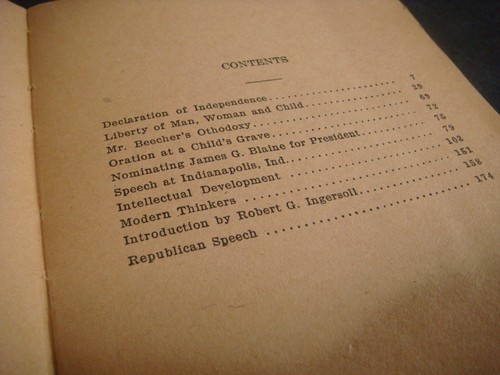 SELECTED SPEECHES OF ROBT G. INGERSOLL J REGAN & CO PUBLISHERS 1900'S - Picture 7 of 8