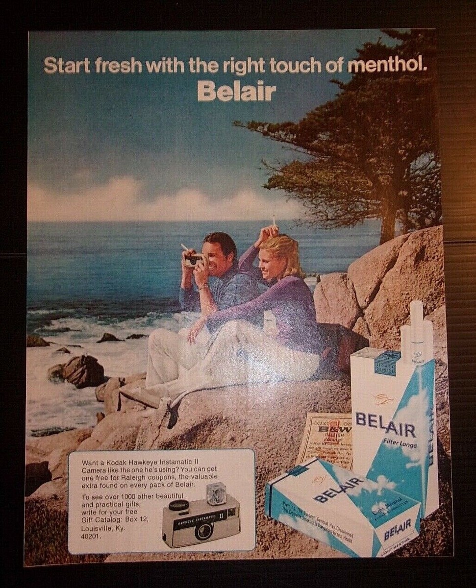belair cigarette ads 1972 Belair Cigarette Advertisement