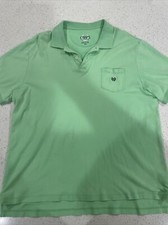 CHAPS Men's Size XL 100% Cotton Mint Green Golf Polo Shirt Pocket