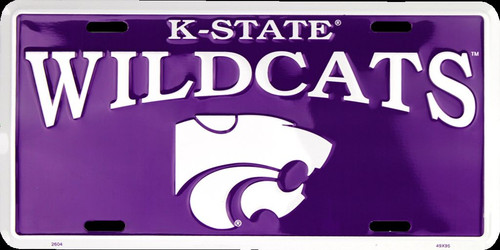 ETIQUETA DE CAMIÓN DE COCHE KANSAS ESTADO PLACA DE METAL K-STATE WILDCATS LETRERO - Imagen 2 de 5