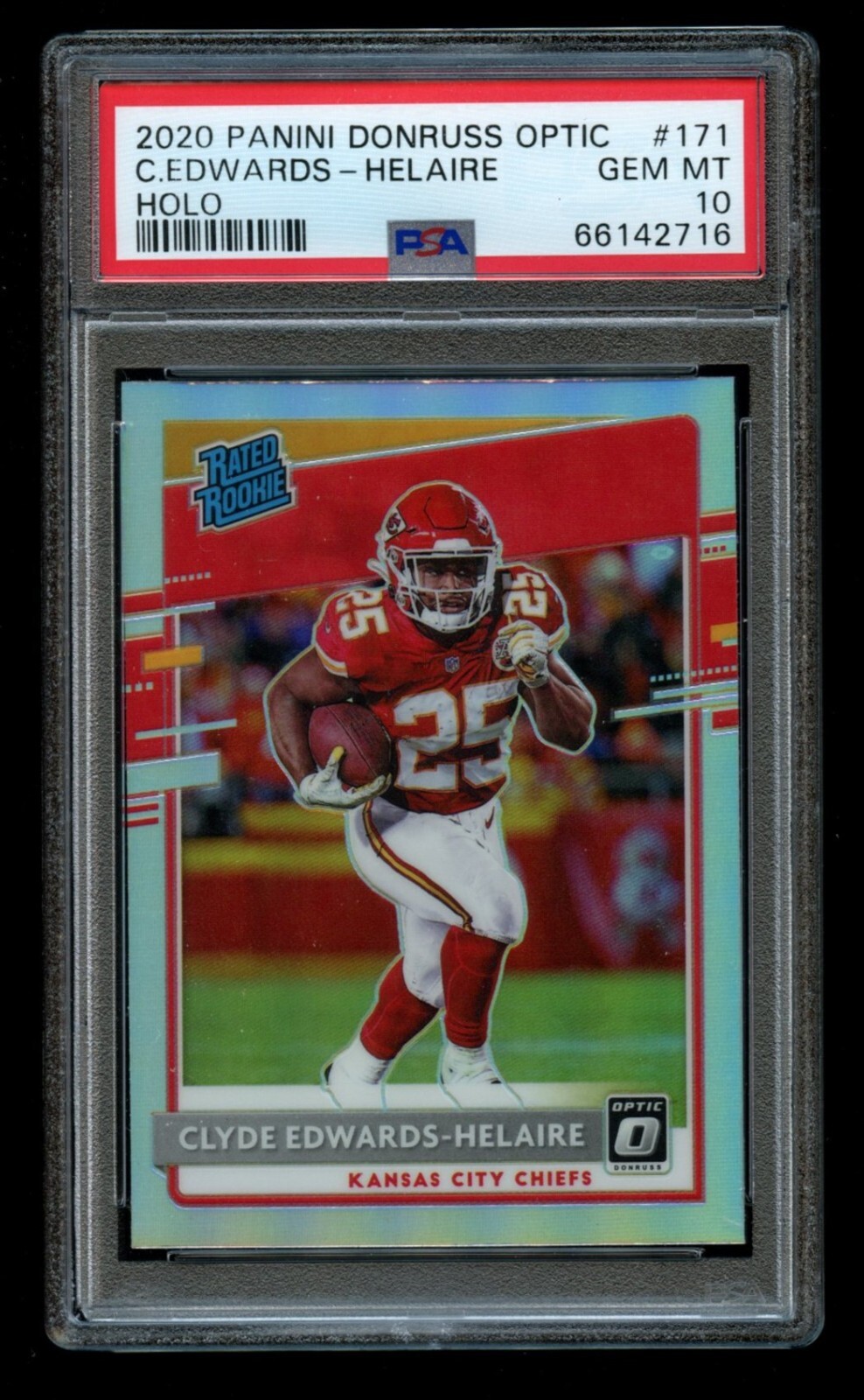 2020 Panini Donruss Optic Clyde Edwards-Helaire Holo Rookie #171 PSA 10 Gem Mint