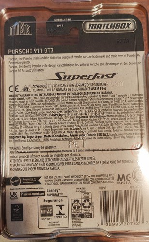 New! 2022 Matchbox Super Chase - Porsche 911 GT3 (BLACK) (With PROTECTOR) - Picture 7 of 7