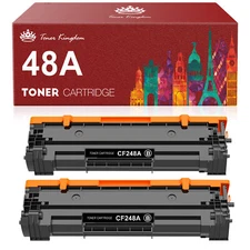 2 Pack CF248A 48A Toner For HP LaserJet Pro M15a M15w M28a M28w M29w MFP Printer