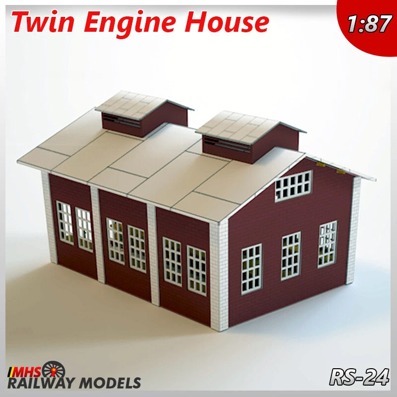 Домик с двумя двигателями в масштабе Ho комплект лазерной резки здание - Изображение 2 из 4