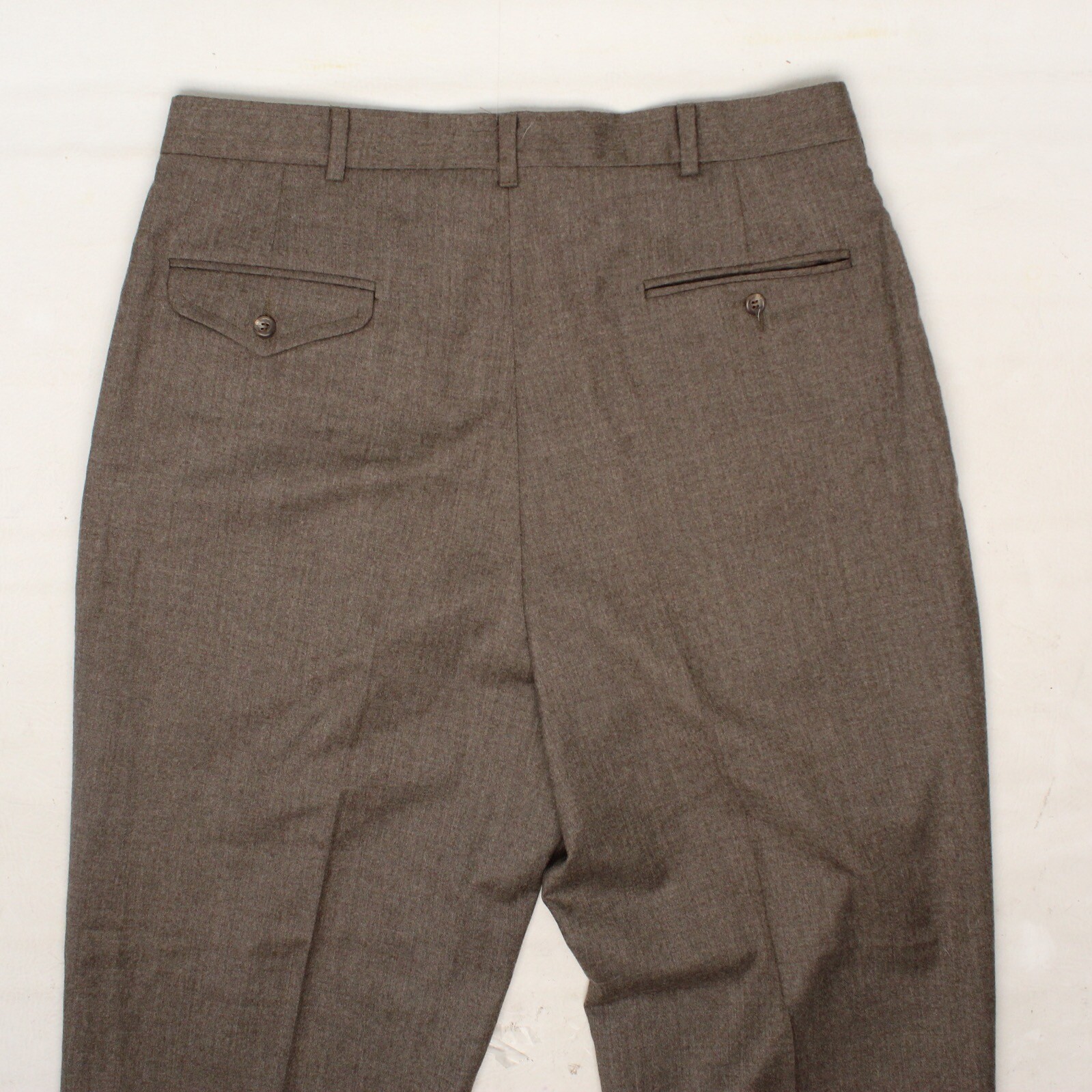 VTG Polo Ralph Lauren Mens Dress Pants 36x29 Brown Flannel Wool Trousers USA eBay