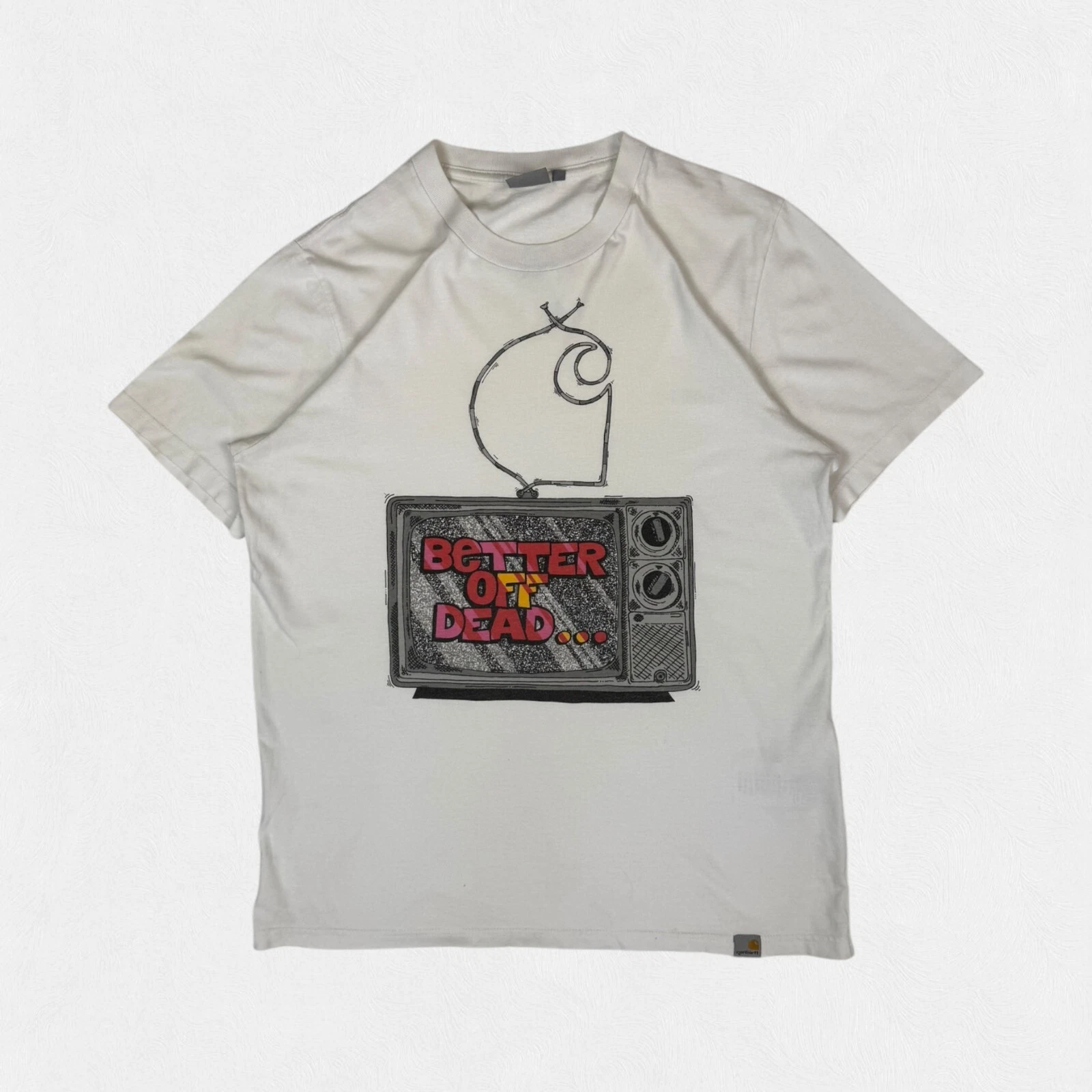 T shirt Carhartt WIP better off grafica bianca grande
