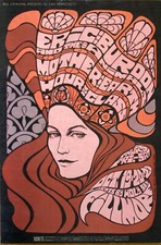 DUANE ALLMAN / HOURGLASS 1967 ERIC BURDON FILLMORE 2nd PRINTING POSTER NM 2 MINT