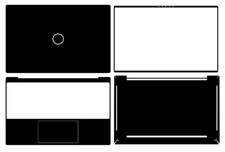 Carbon Vinyl Laptop Sticker Skin Decal Protector Cover for Dell XPS 13-9135 13"