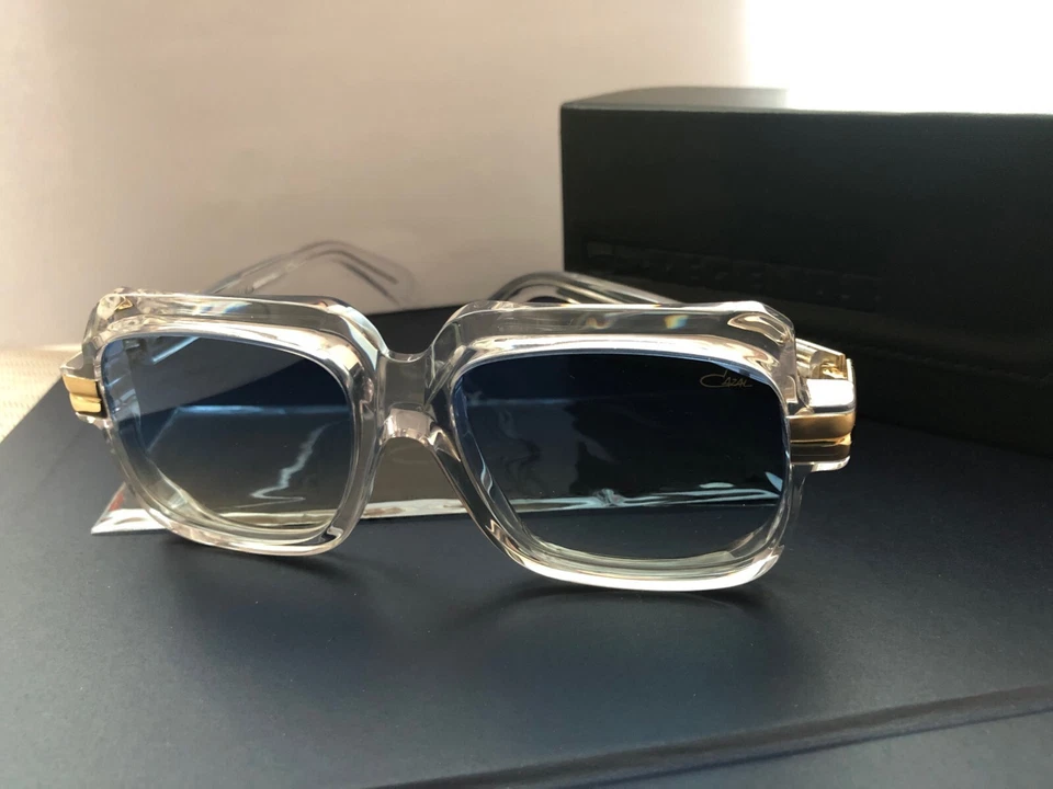 Gafas de sol unisex Cazal Square 607-COL.002 marco transparente lentes azul degradado Foto 2 de 4