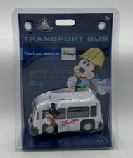 NEW Disney Parks Transport Bus Die-Cast Vehicle Metal Toy Mickey Mouse and Goofy