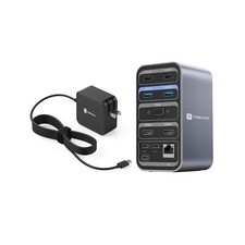 13-in-2 USB C Docking Station Dual Monitor with 100W Laptop Charger