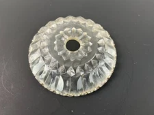 Vtg Czechoslavakia Chandelier Bobeche 5.75" Cut Glass  Czechoslavakian Crystal