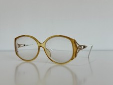 Vintage Christian Dior 2709 70 Round Opal Brown White Eyeglasses Frame 58-14