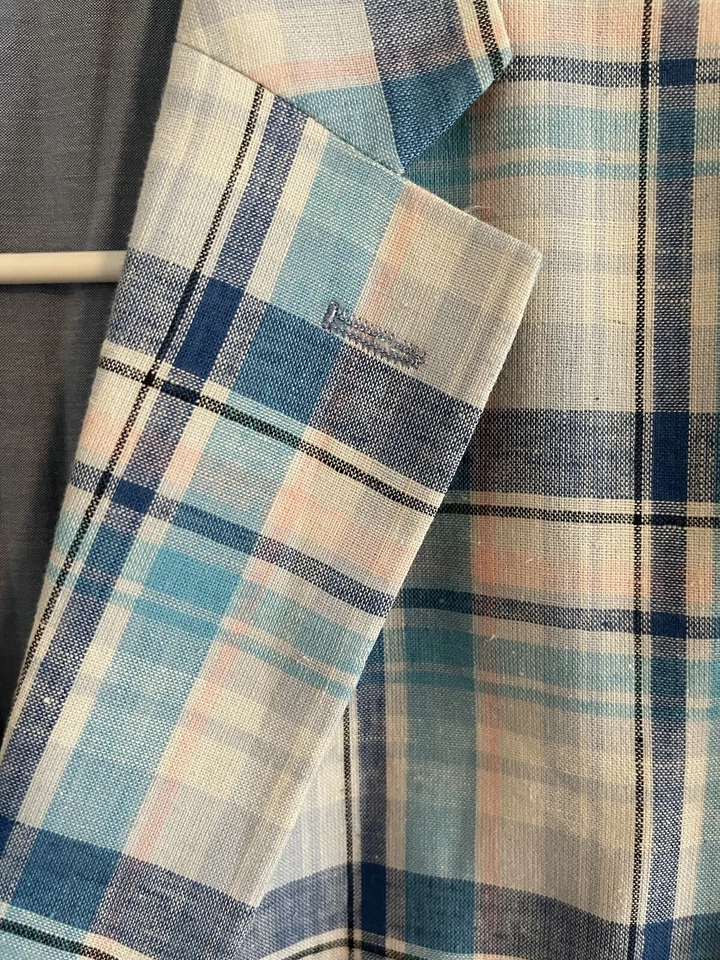 NUEVO CON ETIQUETA IZOD HOMBRE VERANO LINO Y ALGODÓN BLAZER TALLA 44R  Foto 4 de 4