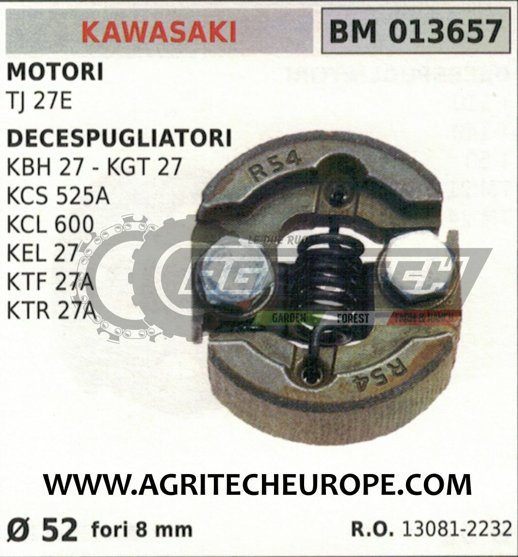 13081-2232 FRIZIONE COMPLETA DECESPUGLIATORE KAWASAKI KCS525A KCL600 KEL27 Ø52