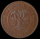1919 (ND) Hunan China 20 Cash, Crossed Flags, Rice Plant — photo 1