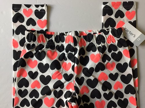 Girls Leggings Size 12 Carters Size Large Epic Threads Black New with Tag Hearts - Picture 8 of 12