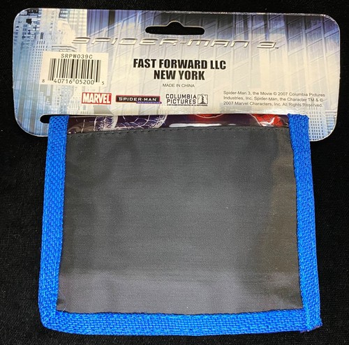 Neu Marvel Spider-Man 3 blaue faltbare Geldbörse Spider Man drei rot blau schwarz - Bild 3 von 4